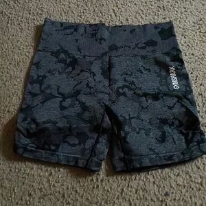 Gymshark Black Camo Bike Shorts